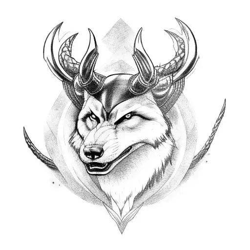 Loki With Fenrir And Jormungandr To Cover One Pectoral Muscle And Half Of The Arm