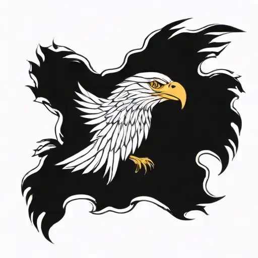 American Flag With Eagle