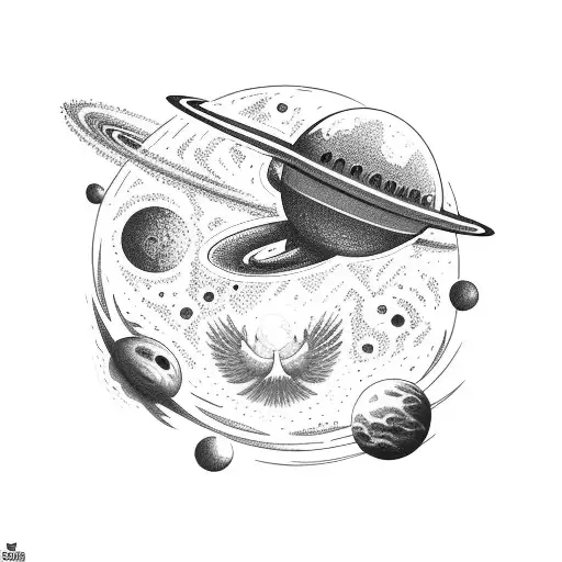 Astronaut Exploring A Galaxy Filled With Doves