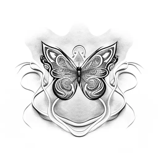 Butterfly With A Snake