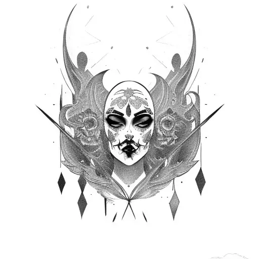 Gothic Style Face With Background