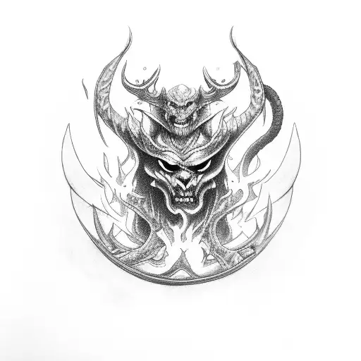 Demon Sit On A Throne