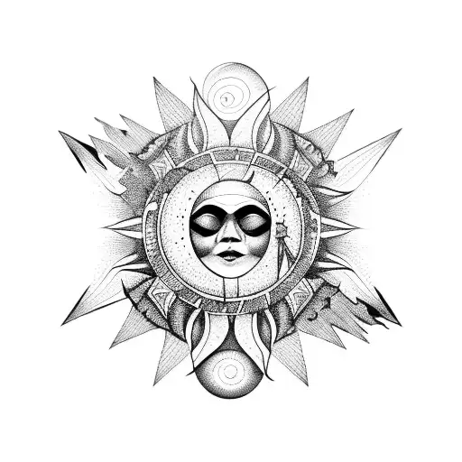 Tribal Minimalistic Sun