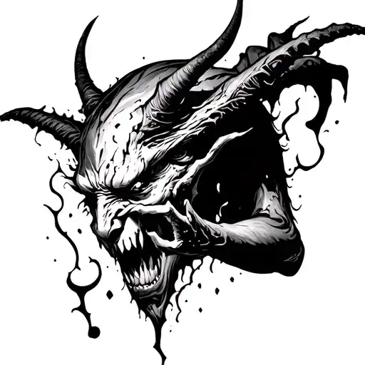 Demon Ripping Through Skin