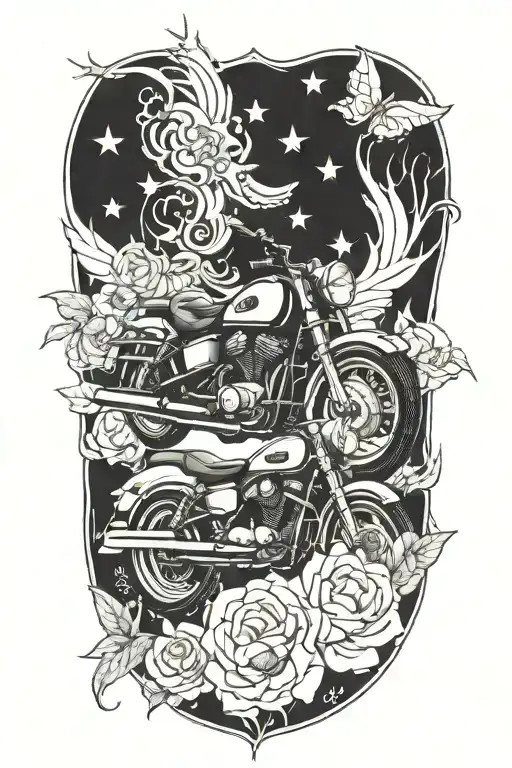 Memorial Tattoo For Dad Motorcycle