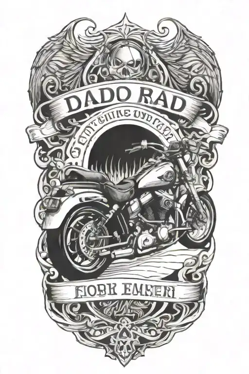 Memorial Tattoo For Dad Motorcycle