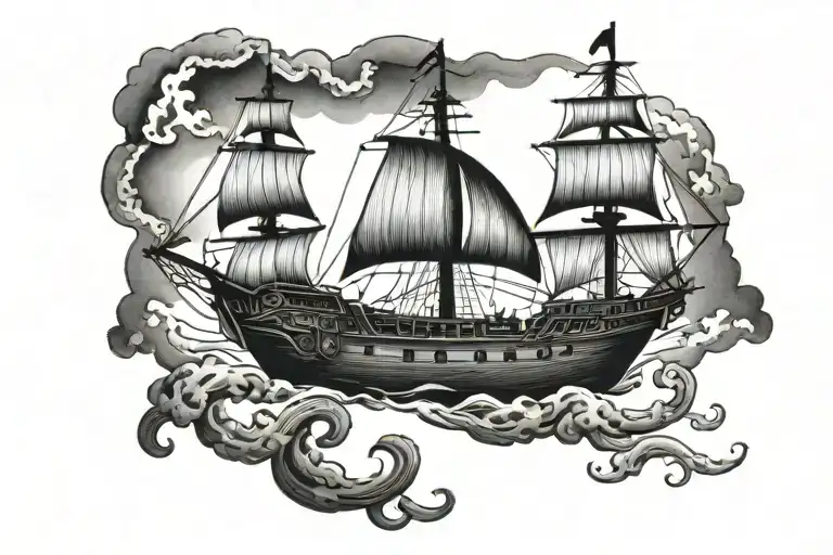 Pirate Ship Ufo Abducting