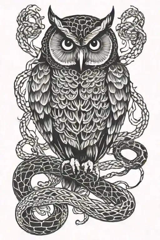 Owl Killing Snake