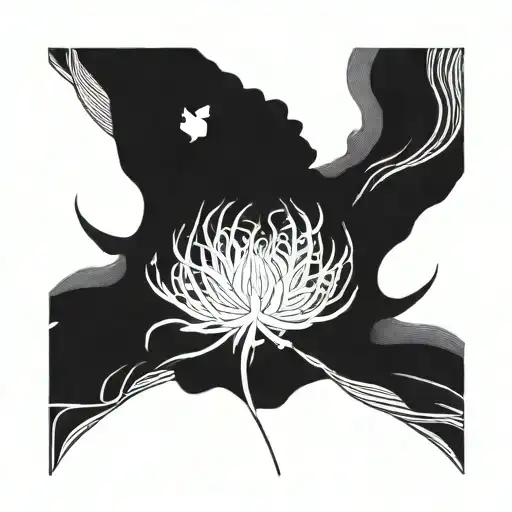 Black Woman And Spider Lily