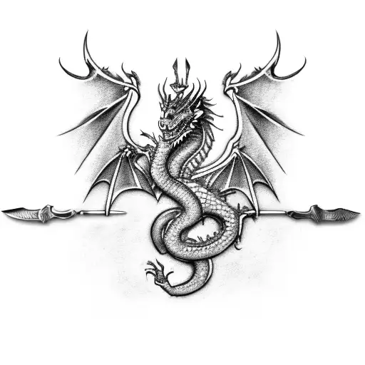 Dragon Stabbed Spear