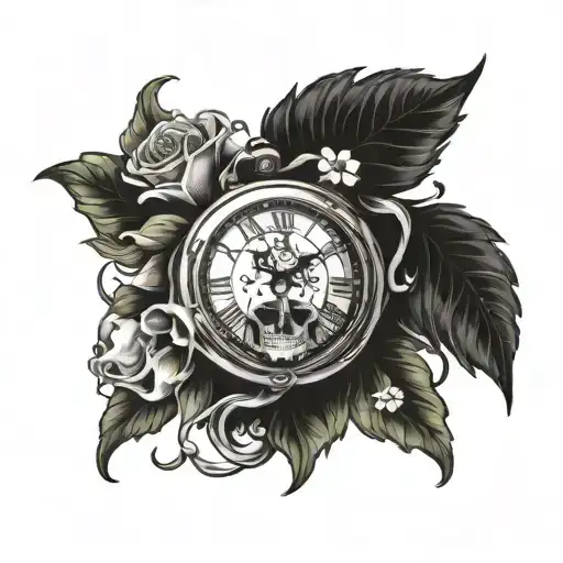 Half Clock Half Skull