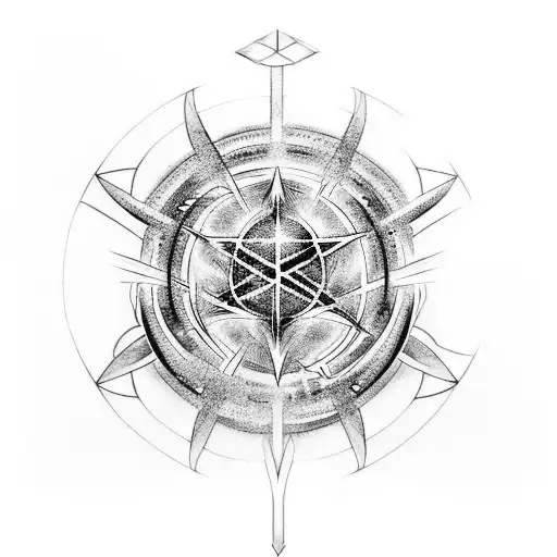 Incorporate The Keywork Symbol From Coheed And Cambria Into A Cosmic-themed Sleeve