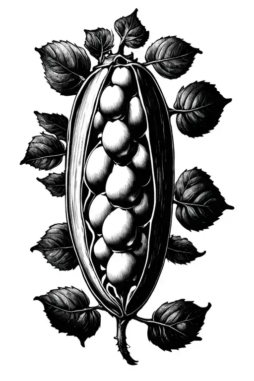 Single Pea In A Peapod