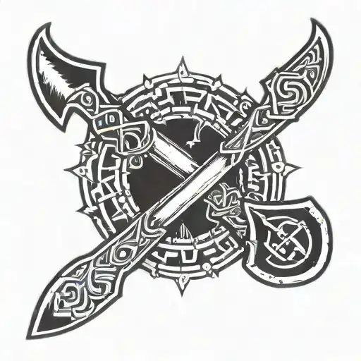 Simple Crossed Fire Axes