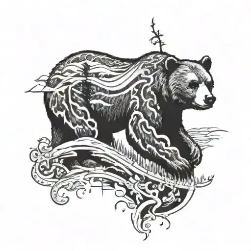 California Bear And Hawaiian Fishhook