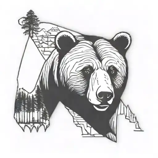 California Bear Outline