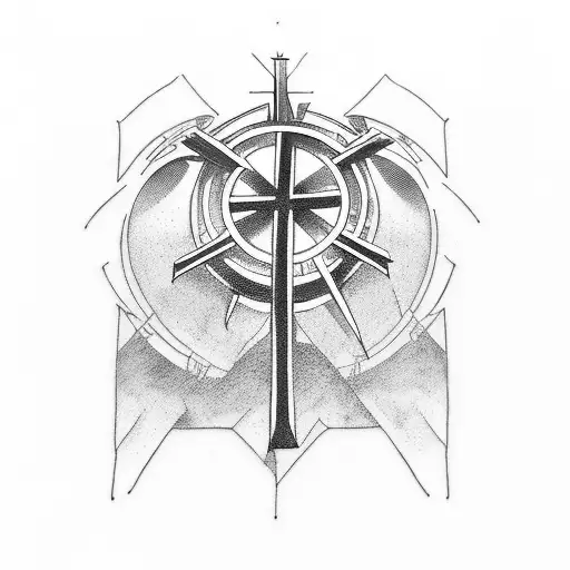 Christian Cross As A Spaceship