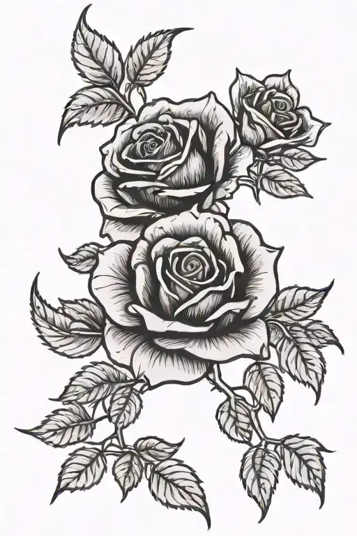 Sky And Rose Growing