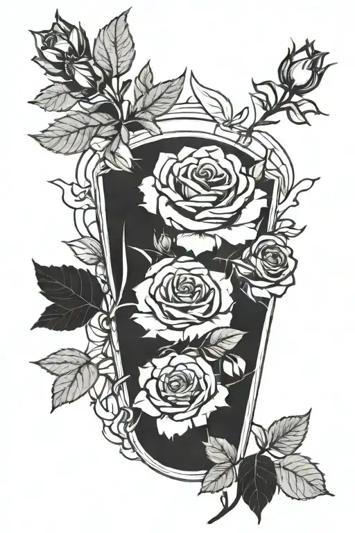 Skyrise And Rose Growing Together