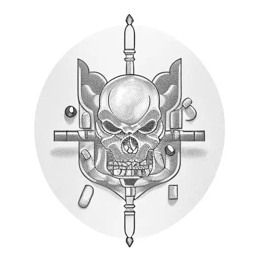 Whiskey Glass And Pills Forming A Creative Design