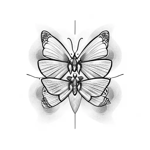 3 Butterflies In A Line Horizontally