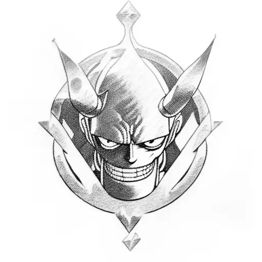 Simbolo De Thor Con Runas De Poner Y Zoro De One Piece