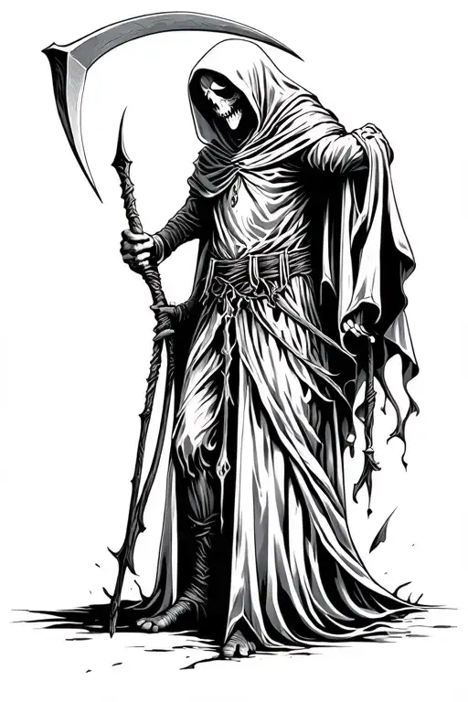 Reaper Holding A Scythe