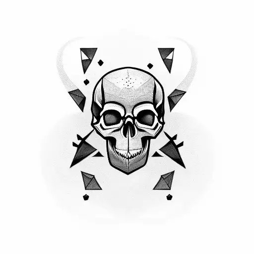 Incorporate Geometric Shapes Into A Skull Design