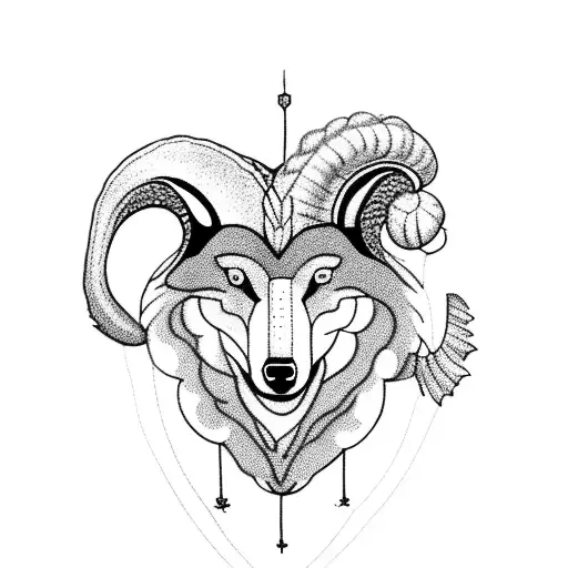 Wolf Tree Sheep And Woman