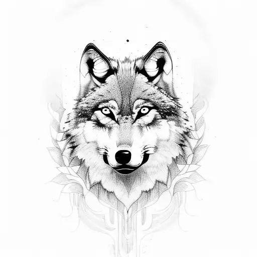 Wolf In Jungle Background