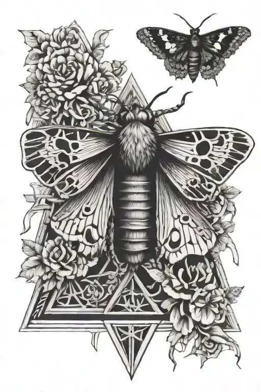 Death Moth In Pyramid Being Built