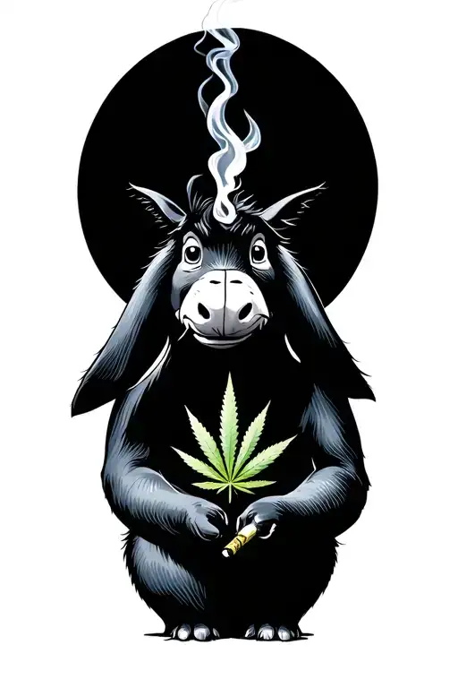 Eyore Smoking Weed Joint