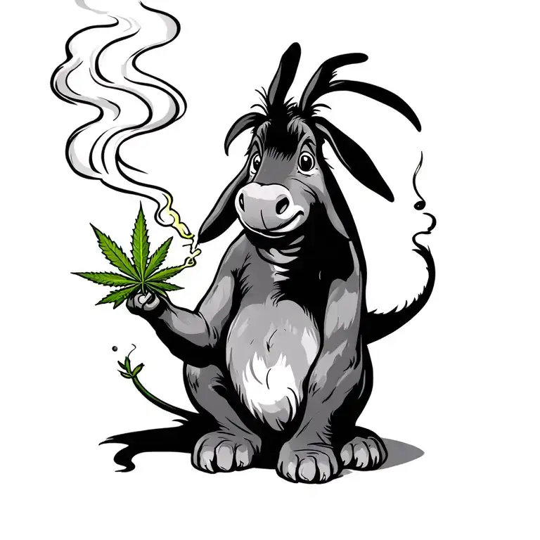 Eyore Smoking Weed Joint