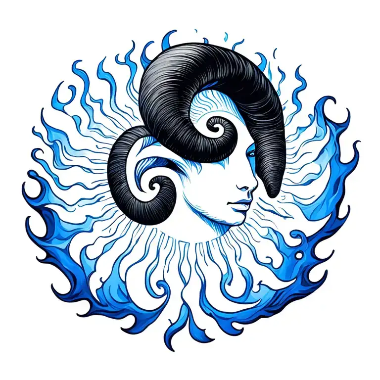 Aries Sun Blue Fire Coming