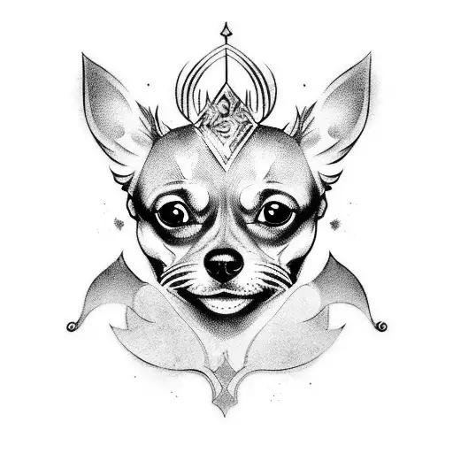 A Tattoo Of A Chihuahua Dressed As A Warrior From Game Of Thrones