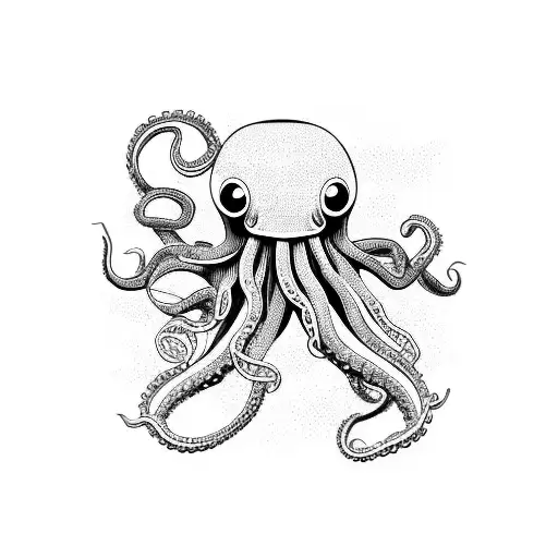 Barrel Surrounded By Ropes And Tentacles Of An Octopus