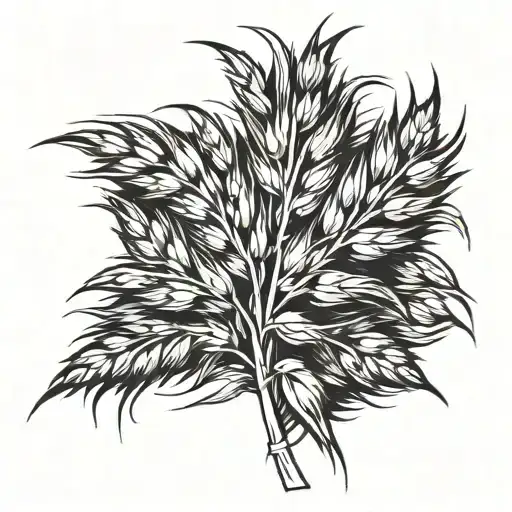 Wheat On A Black Background