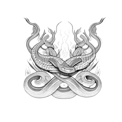 Decomposing Snake Wrapped Around Forearm