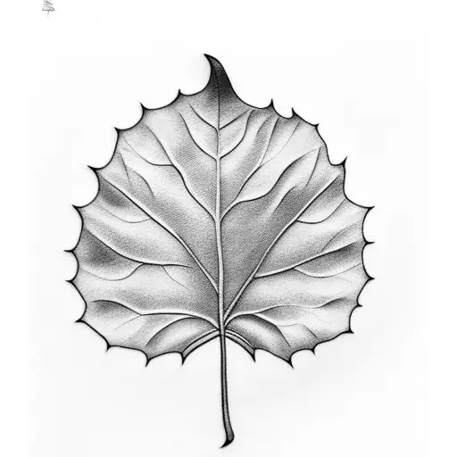 Sycamore Leaf Standing On Tip Of Kata