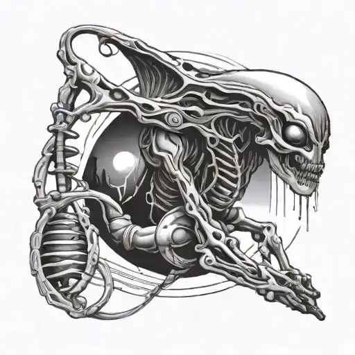 Alien Holding Dna Strand Morphing