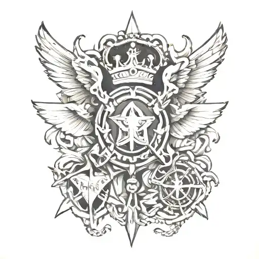 Incorporate Military Medals And Insignias Into A Sleeve Tattoo Design