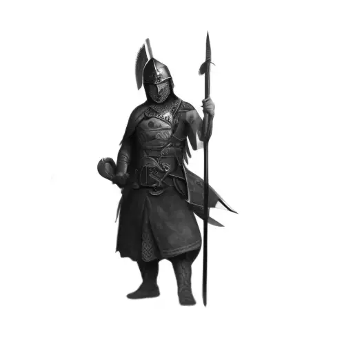 A Warrior With A Spear