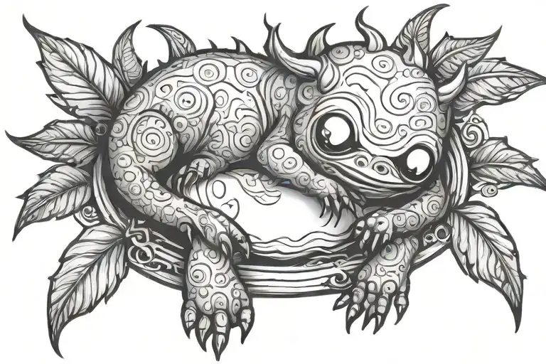 Cute Little Monster Having Nap Time