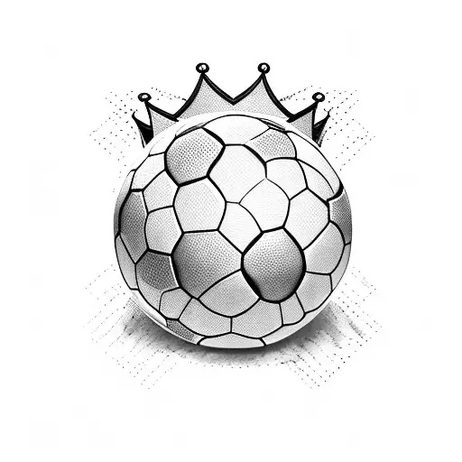 A Soccer Ball Morphing Into A Crown With A New York And Jamaica Back Drop