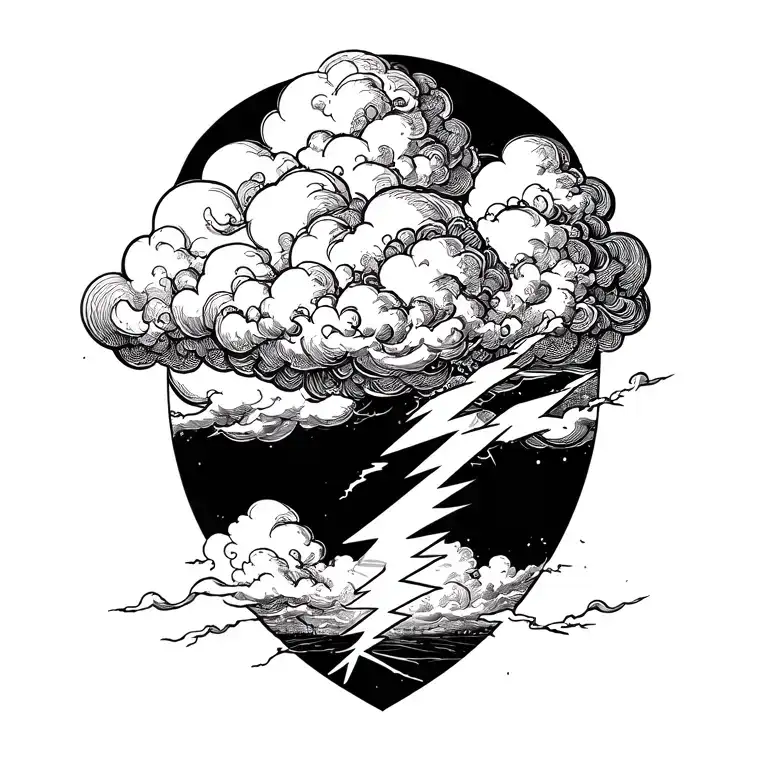 Cloud With Lightning Bolt