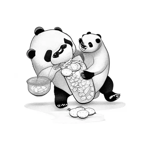 Panda Eating Pickles