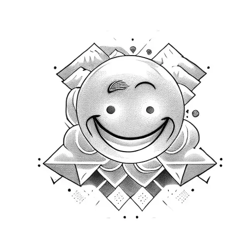 Smiley Face With Nature Hand