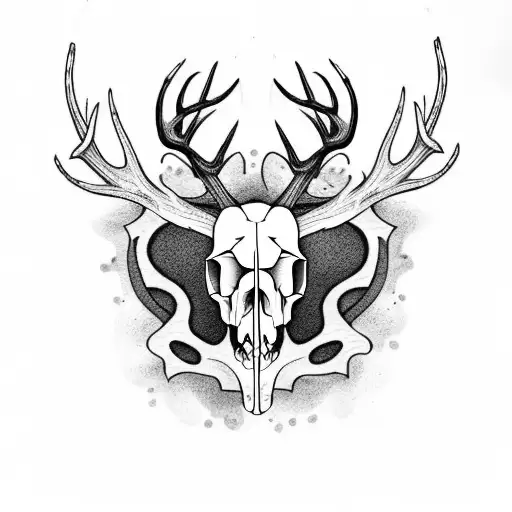 A Fish And A Deer Skull Combined To Create A Unique Hunting And Fishing Symbol Tattoo