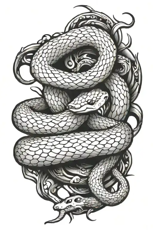 Snake From Ankle To Knee