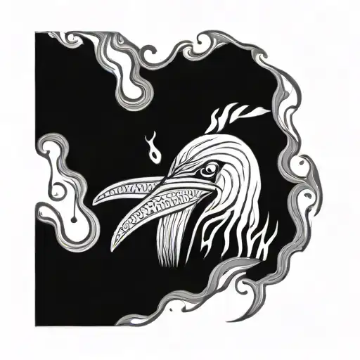 Emperor Penguin Engulfed In Flames